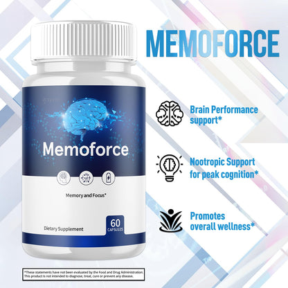 (3 Pack) Memoforce Capsules | Brain Health Support | All-Natural, Max Strength