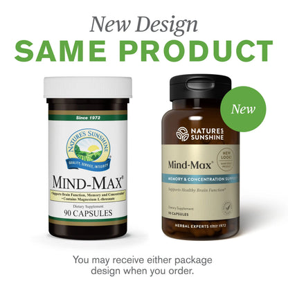 Nature's Sunshine Mind-Max 90 Capsules | Brain Support & Circulation BritishVita | Premium UK Vitamins & Wellness Supplements