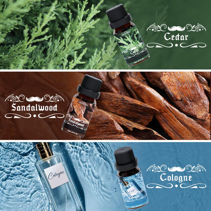 Men Diffuser Oils Gift Set | SNOWSEN Gentlemen's Essential Oils for Home Diffusers