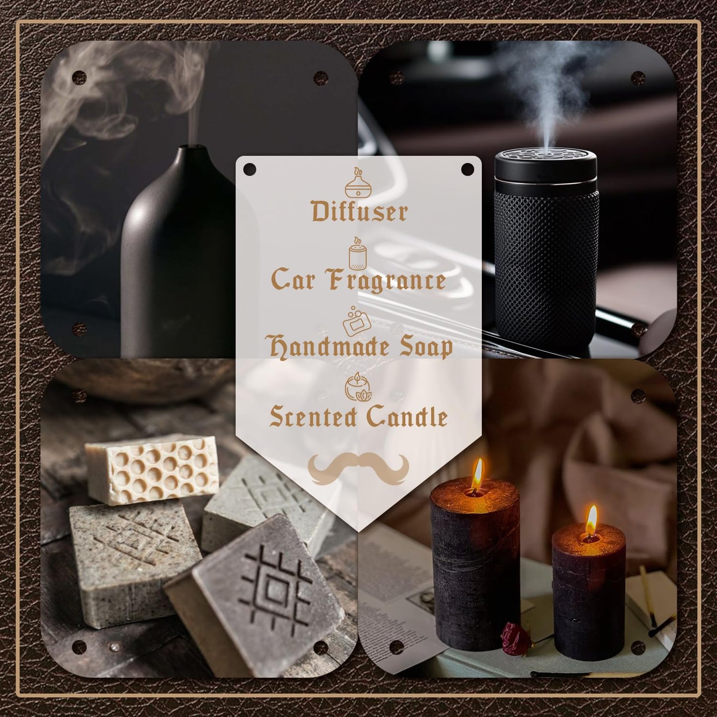 Men Diffuser Oils Gift Set | SNOWSEN Gentlemen's Essential Oils for Home Diffusers