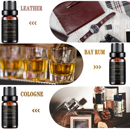 Men's Essential Oils Set – 6x10ml Aromatherapy Oils for Diffuser
