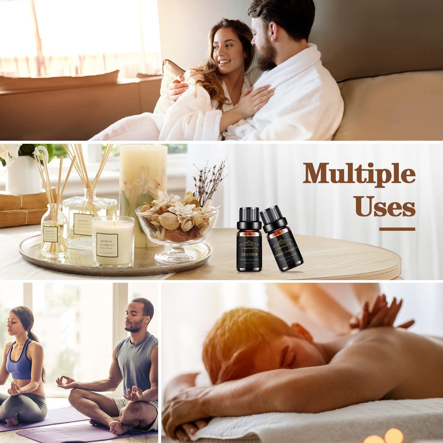 Men's Essential Oils Set – 6x10ml Aromatherapy Oils for Diffuser