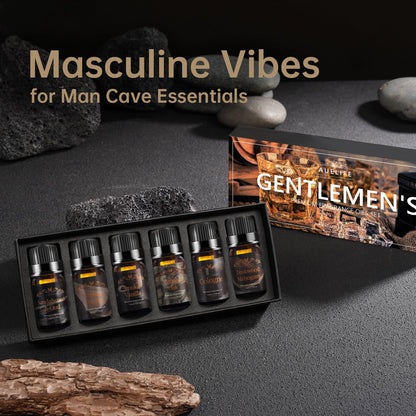 Men Essential Oils Set – 6 Premium Fragrance Oils for Diffusers, Candles & Aromatherapy | Gift Set for Men