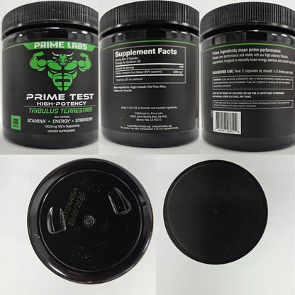 Prime Labs Tribulus Terrestris for Men 1300mg – Enhanced with 95% Saponins – Energy, Vitality, Strength – 120 Count