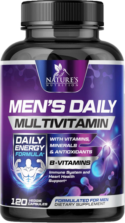 Multivitamin for Men – Immune Health Support | 120 Capsules | Non-GMO