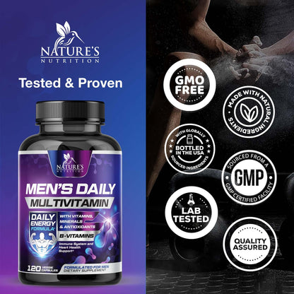 Multivitamin for Men – Immune Health Support | 120 Capsules | Non-GMO