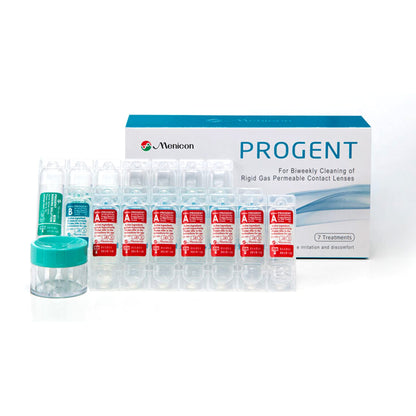 Menicon Progent Biweekly Contact Lens Cleaner – 7 Treatments Pack for RGP Lenses
