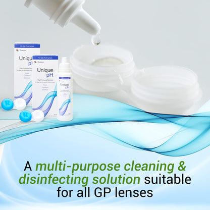 Menicon Unique pH Multi-Purpose Solution + RGP Lens Case, 4 oz, 2-Pack