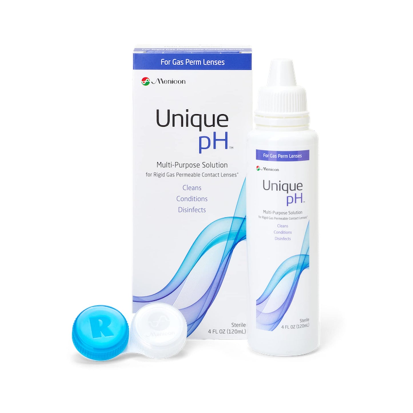 Menicon Unique pH Multi-Purpose Contact Lens Solution with Lens Case – 4 fl oz