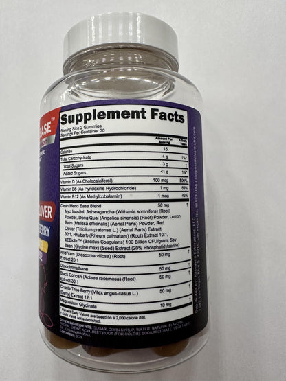 Menopause Supplement for Women Gummies with Black Cohosh, Wild Yam, DIM, Magnesium, Red Clover Chasteberry for Hormone Balance Relief Night Sweats Mood Plus Bergamot, Vitamin D3, Vitamin B6 B12