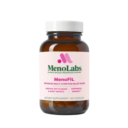 MENOLABS MenoFit: Menopause Probiotic | 60 Capsules for Gut Health, Hot Flashes & Energy