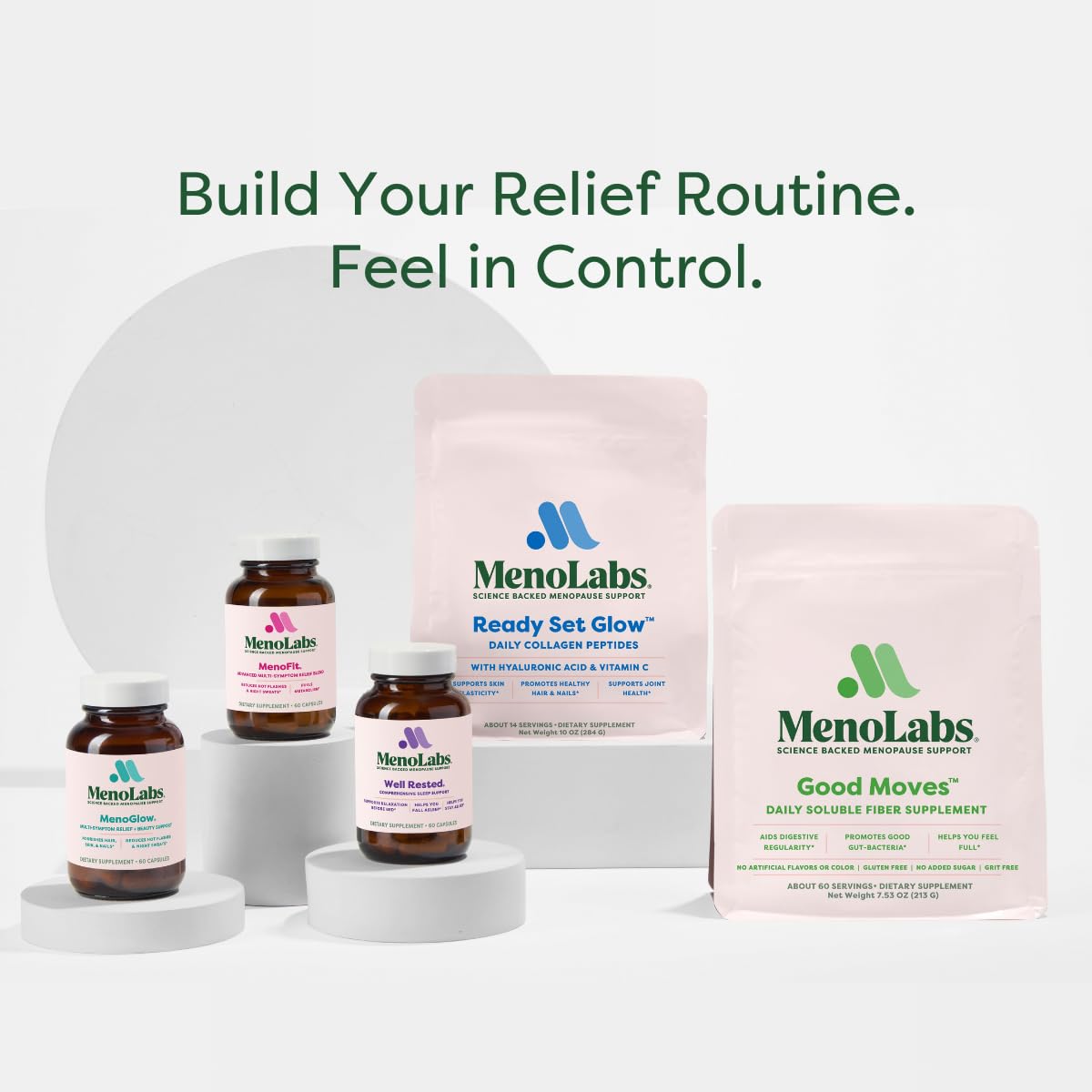 MENOLABS MenoFit: Menopause Probiotic | 60 Capsules for Gut Health, Hot Flashes & Energy
