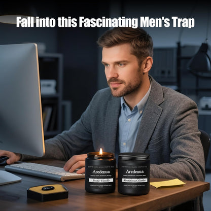 Mens Candle Set – 4 Pack Soy Candles for Men | Masculine Gift Set