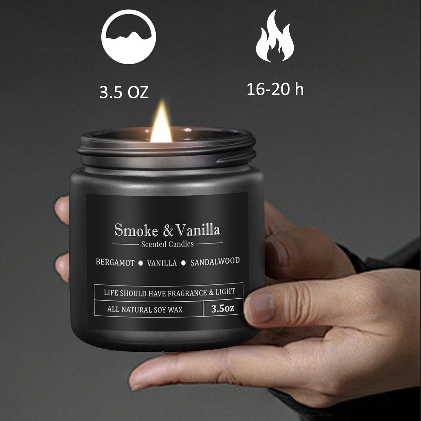 8 Pack Men Scented Soy Candles Set – Aromatherapy Gift for Men