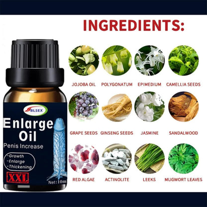 Men's Herbal Enlarge Massage Oil - Natural Wellness Formula, 10ml | Pack of 1