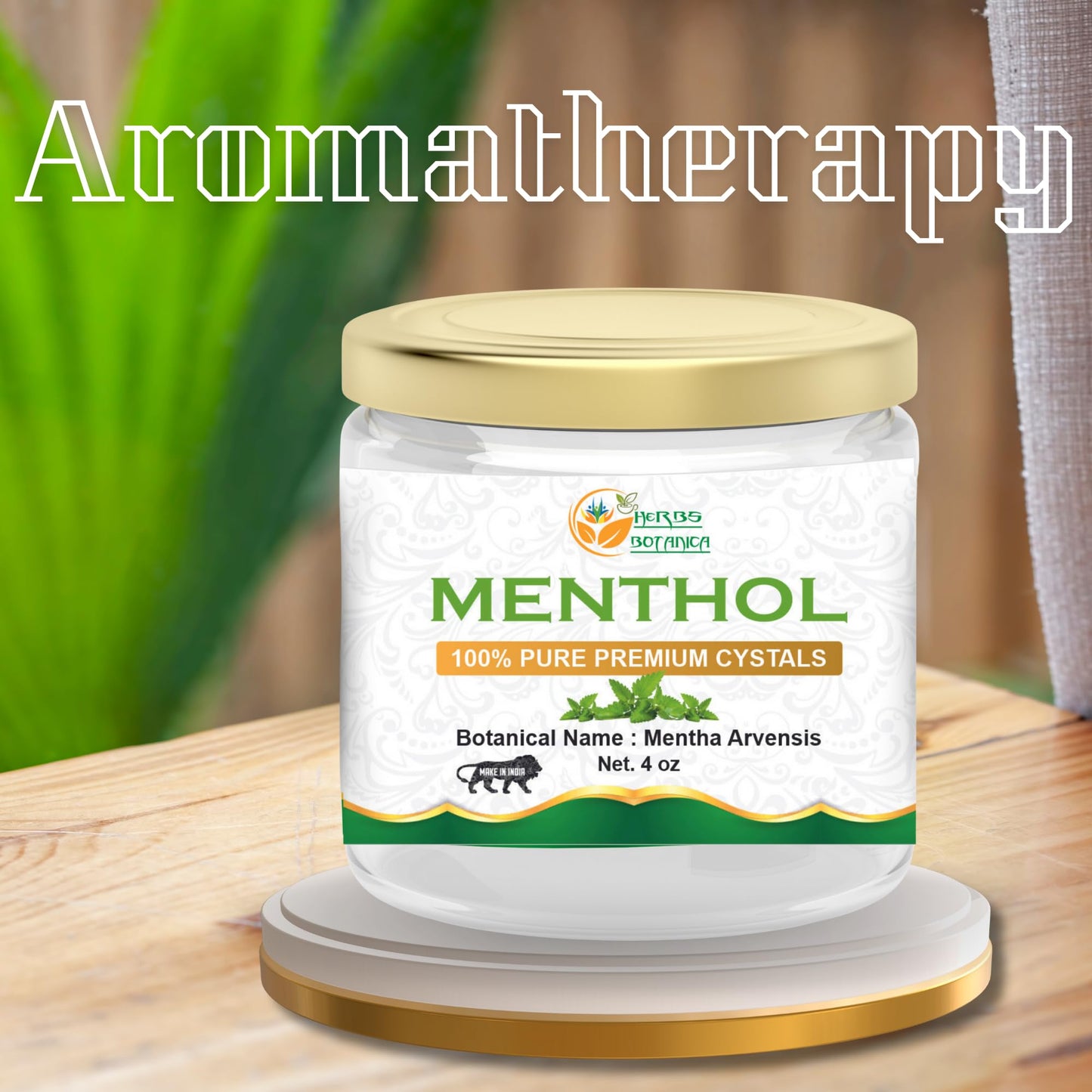Herbs Botanica Menthol Crystals – 4 oz USP Food Grade, Mentha Arvensis