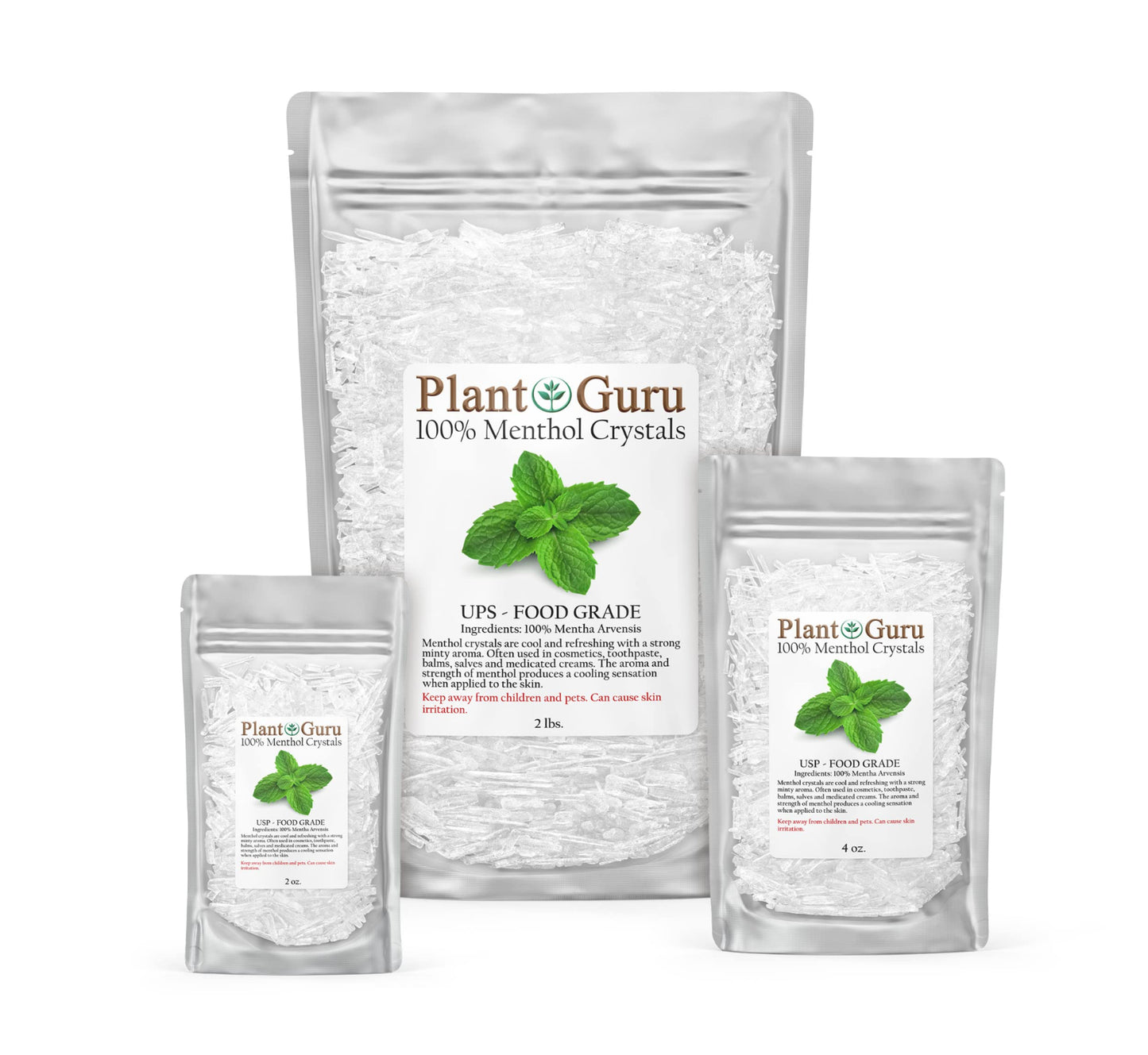 Menthol Crystals 8 oz – Mentha Arvensis | 100% Pure Natural USP Food Grade for Cosmetics, Soaps & Balms
