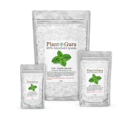 Menthol Crystals 8 oz – Mentha Arvensis | 100% Pure Natural USP Food Grade for Cosmetics, Soaps & Balms