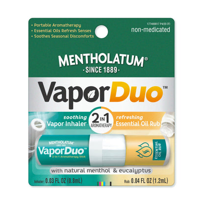 Mentholatum Vaporduo – 2-in-1 Aromatherapy Stick (1 Pack)