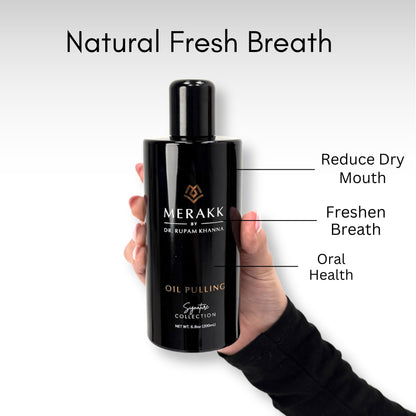 Merakk Coconut Oil Pulling Mouthwash for Teeth & Gums – Doctor Formulated | 6.8oz