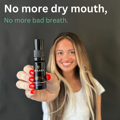 Merakk Dry Mouth Spray – Hydrating Mint, Sugar-Free Breath Freshener (0.3 fl oz)