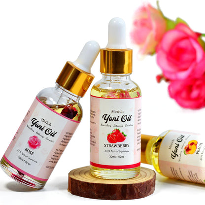 MERICH Natural Yoni Oil - Floral Detox, pH Balance, Odor Control | Rose