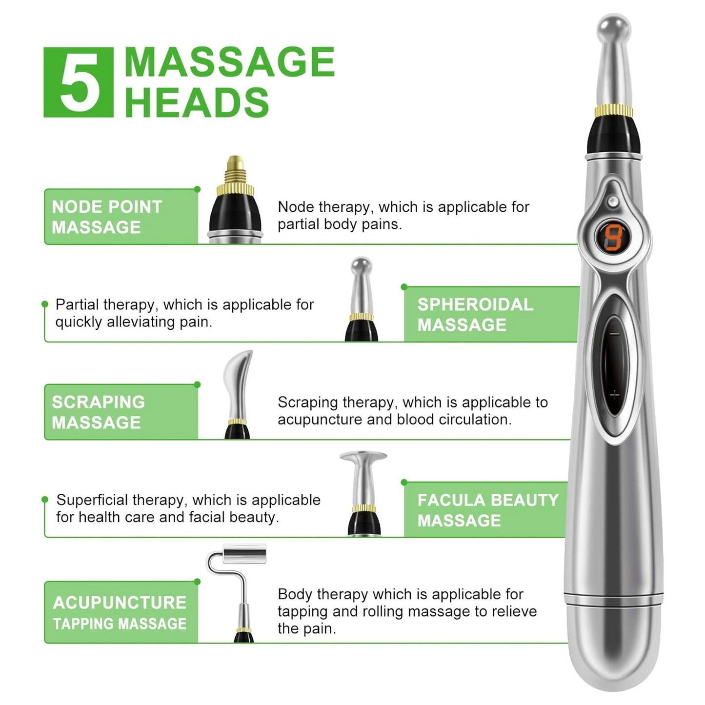 Acupuncture Pen - 5-in-1 Electronic Meridian Therapy | Massage Tool