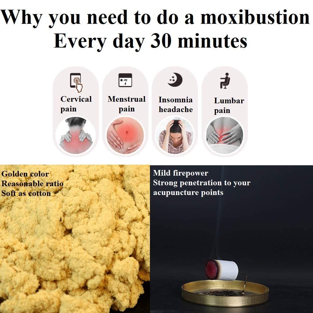 10-Years Purity 60:1 Moxibustion Rolls Set — 54 Rolls + Copper Burner Box
