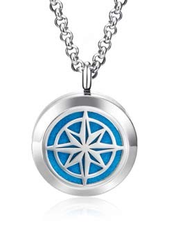 mEssentials Wild Essentials Nautical Star Diffuser Necklace | Stainless Steel Aromatherapy Jewelry