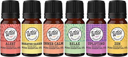 Wild Essentials 6 Pack Synergy Blend Aromatherapy Oils | 100% Pure, USA Made | mEssentials