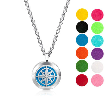 mEssentials Wild Essentials Nautical Star Diffuser Necklace | Stainless Steel Aromatherapy Jewelry