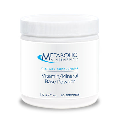 Metabolic Maintenance Vitamin Mineral Base Powder – Iron Free Multivitamin with Active B Vitamins + Chelated Minerals (312g, 60 Servings)