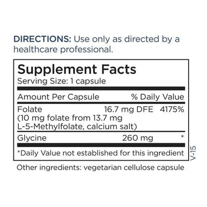 Metabolic Maintenance L-Methylfolate 10 mg – Brain Health, Focus & Calm (90 Capsules)