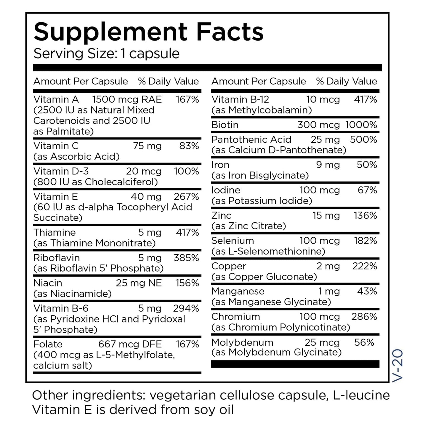 Metabolic Maintenance Little One – Children's Multivitamin with Iron (Ages 6-12) | Immune & Bone Health (90 Small-Sized Capsules)