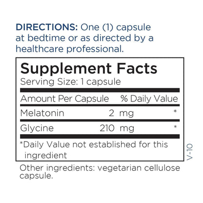 Metabolic Maintenance Melatonin 2mg + Glycine (180 Caps) - Restful Sleep
