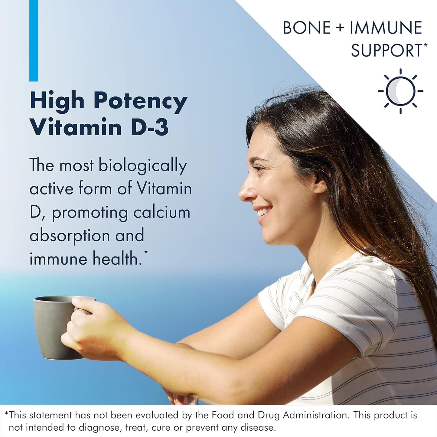 Metabolic Maintenance Vitamin D-3 10,000 IU | D3 with Vitamin C for Immune, Bone & Mood Support (60 Capsules)