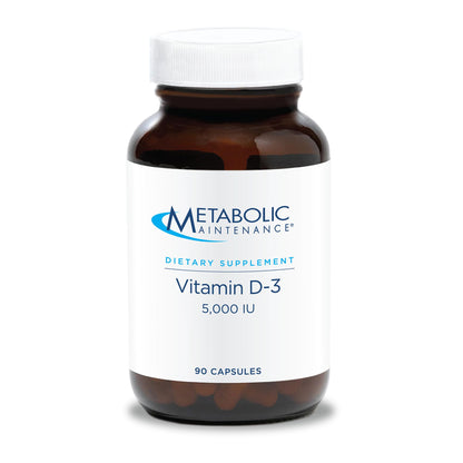 Metabolic Maintenance Vitamin D3 5000 IU – Pure D3 + Vitamin C (90 Softgels)