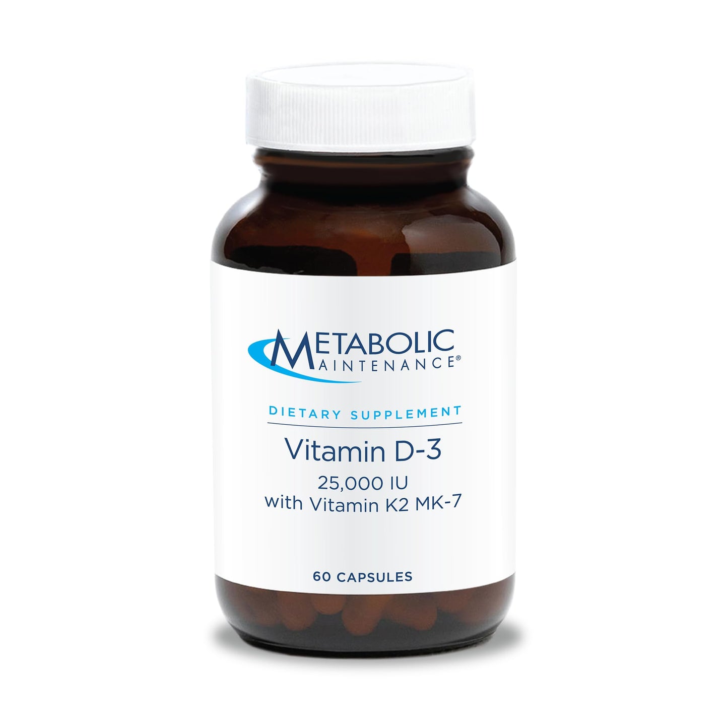 Metabolic Maintenance Vitamin D3 & K2 – 25,000 IU, Bone Health, 60 Capsules