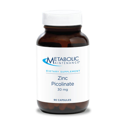 Metabolic Maintenance Zinc Picolinate 30 mg – Immune Support (90 Capsules)