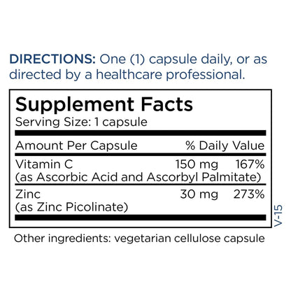 Metabolic Maintenance Zinc Picolinate 30 mg – Immune Support (90 Capsules)