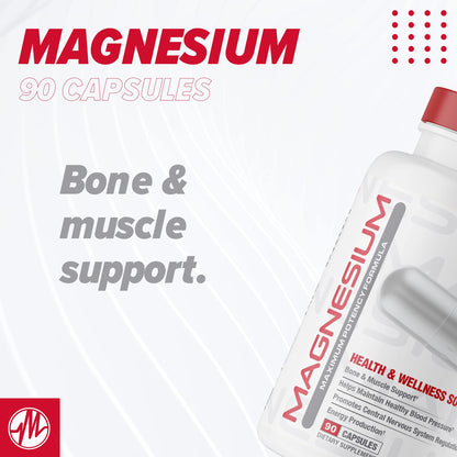 Metabolic Nutrition Magnesium 650mg per Serving | Non-GMO, Vegan, Gluten Free | 90 Capsules