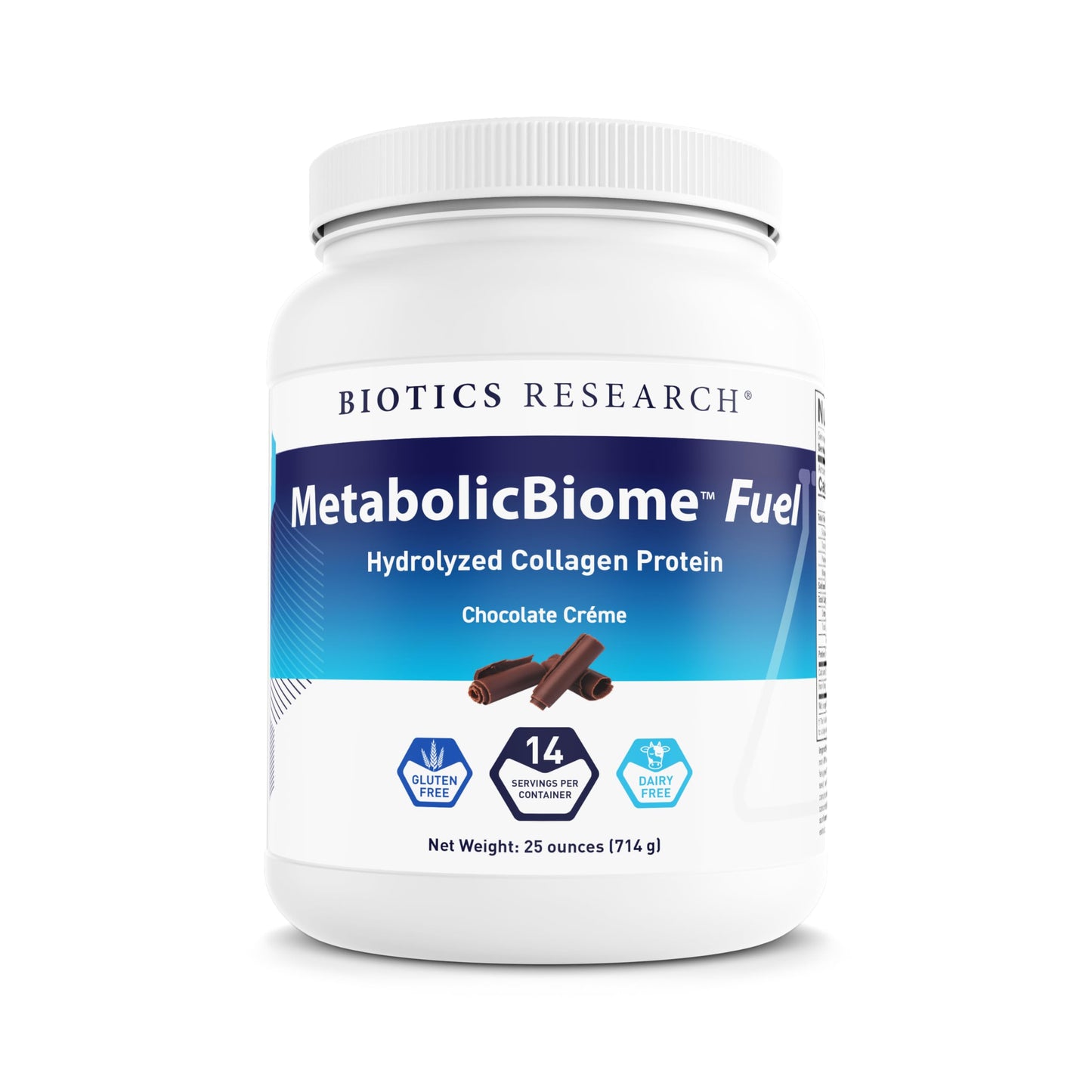 MetabolicBiome Fuel: Hydrolyzed Collagen Protein, Chocolate – 14 Servings