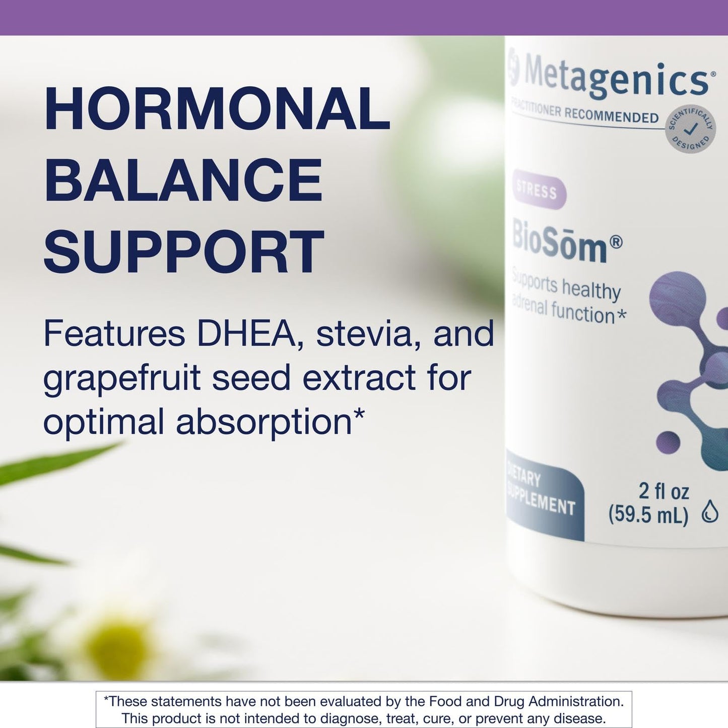 Metagenics BioSom Liposomal DHEA Spray – Hormone Balance, Stress & Energy | Non-GMO, Gluten-Free, Vegan