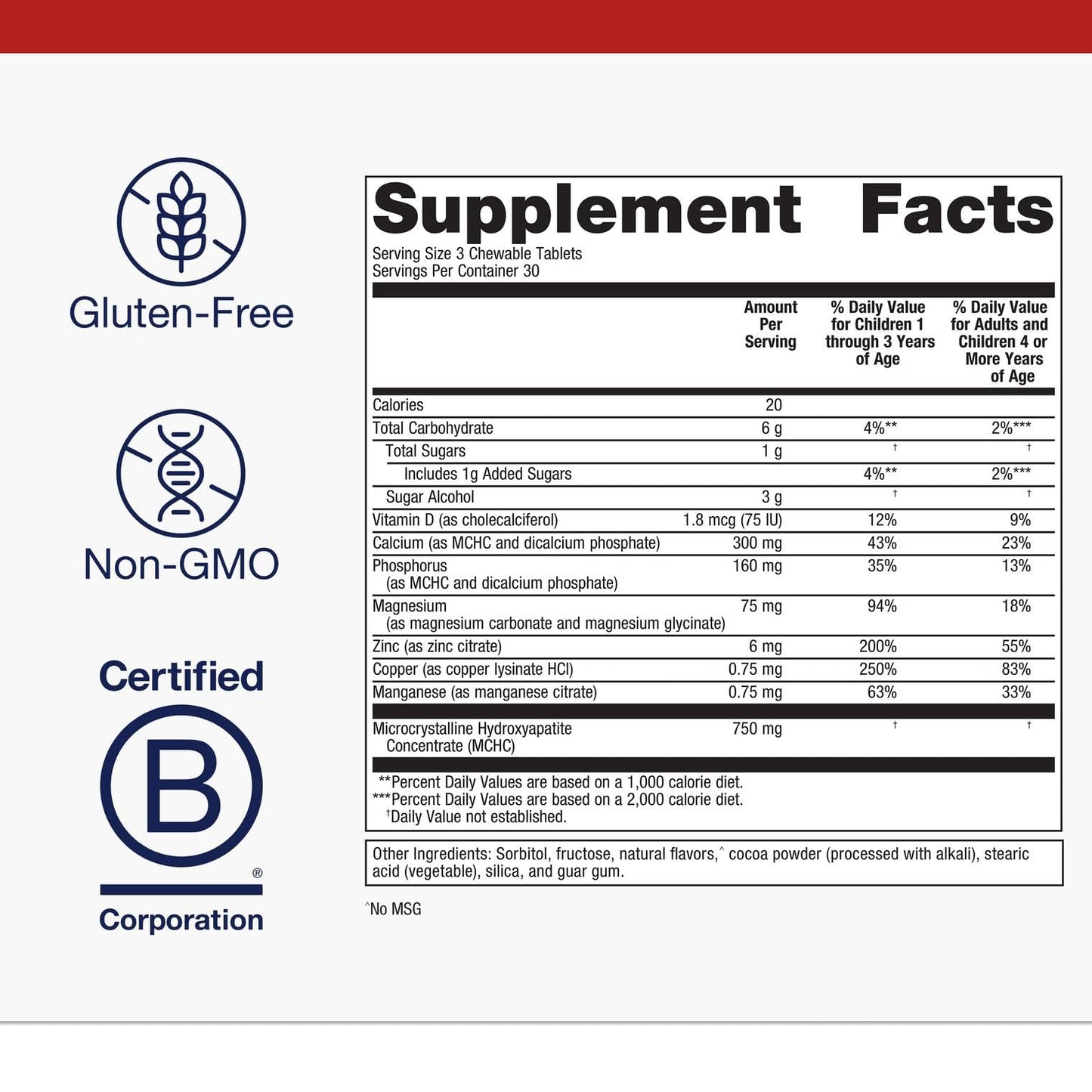 Metagenics Bone Builder Chewable Supplement – Calcium, Vitamin D & Magnesium for Bone Strength & Teeth Health – Non-GMO, Gluten-Free – 90 Chewable Tablets