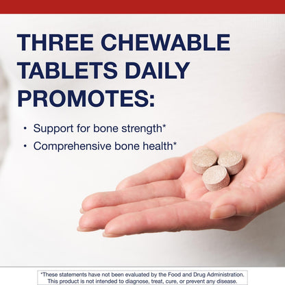 Metagenics Bone Builder Chewable Supplement – Calcium, Vitamin D & Magnesium for Bone Strength & Teeth Health – Non-GMO, Gluten-Free – 90 Chewable Tablets