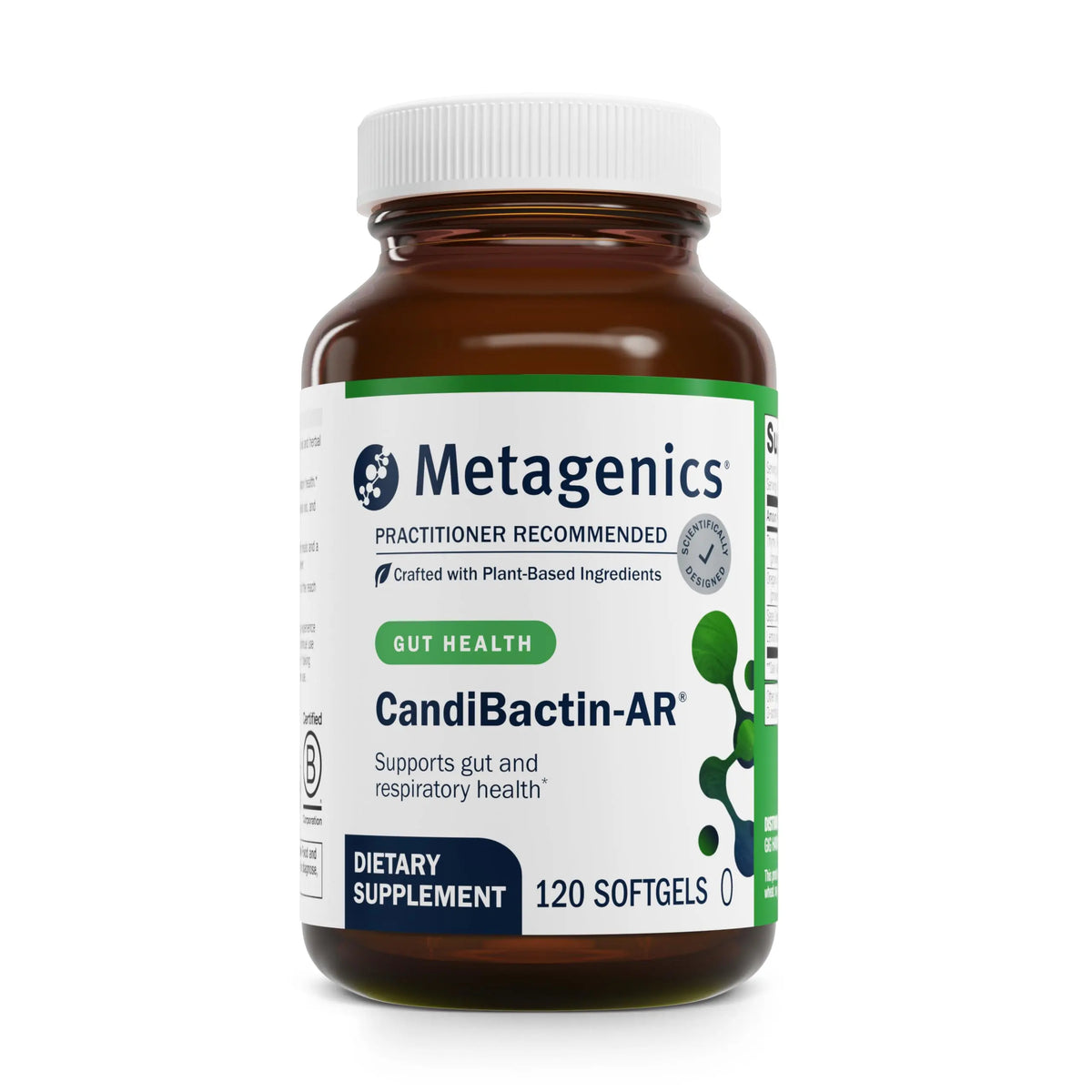 Metagenics Candibactin-AR: Oregano & Thyme Oils with Sage & Lemon Balm | Enteric-Coated Softgels BritishVita | Premium UK Vitamins & Wellness Supplements
