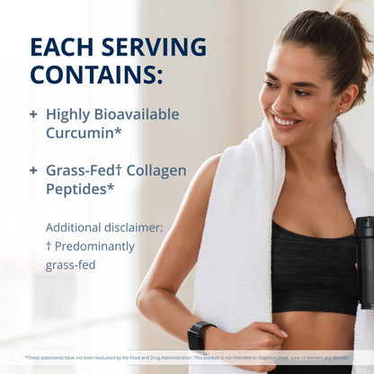 Metagenics Golden Fusion CurQfen Curcumin with Grass-Fed Collagen Peptides - 30 Servings