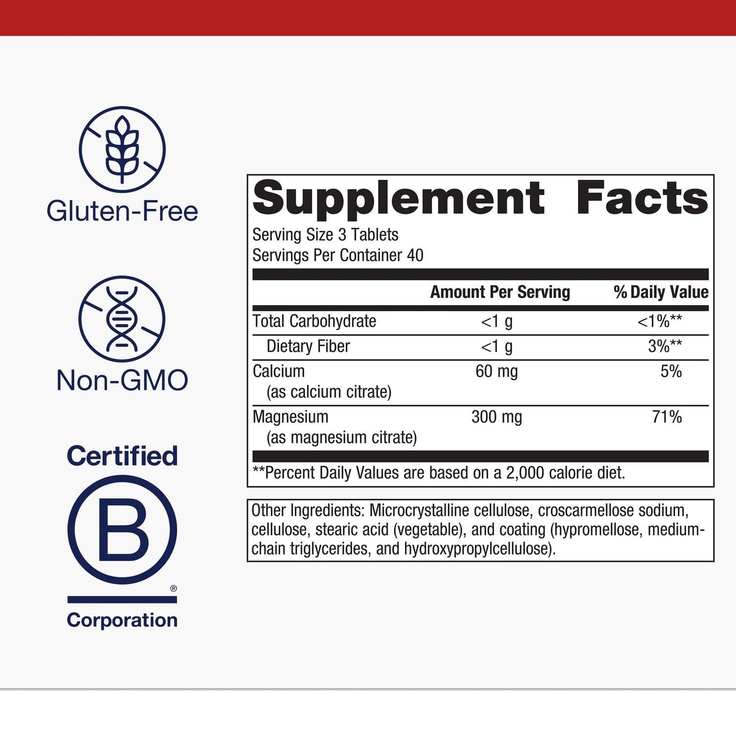 Metagenics Magnesium Citrate - 300 mg Magnesium & 60 mg Calcium Supplement - Chelated Minerals - Supports Muscle & Bone Health - Vegetarian & Gluten-Free - 120 Count