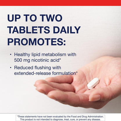 Metagenics Niatain Niacin B3-500 mg Extended-Release – Reduced Flushing | Supports Cholesterol, Energy, Nervous & Cardiovascular Health*