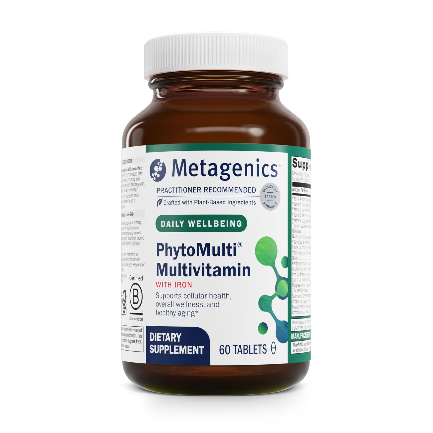 Metagenics PhytoMulti with Iron – Daily Multivitamin for Men & Women (60 Tablets)